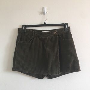 Zara Corduroy Olive Skort